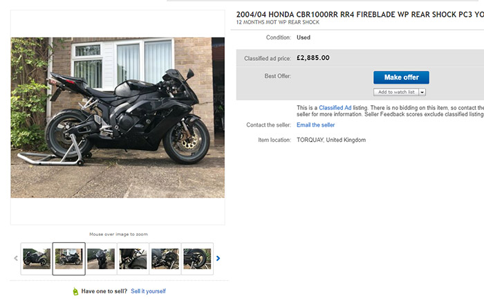 honda fireblade 3000 - The Best Motorcycles Under £3000