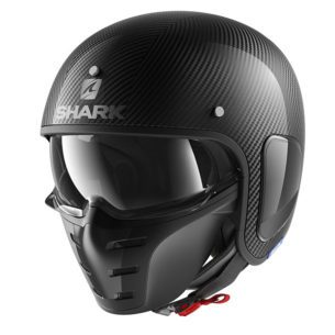 shark helmet open face s drak skin carbon fibre 305x305 - The Best Carbon Fibre Motorcycle Helmets