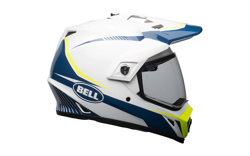 bell helmet mx 9 adventure mips off road torch white blue yellow - Adventure Motorcycle Helmets for Every Budget