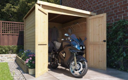 premium motorbike store wooden garage 7x9 488x305 - The Best Motorcycle Sheds