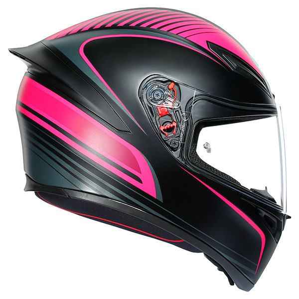 agv helmet k1 warmup black pink helmet - Pink Motorcycle Helmets Showcase