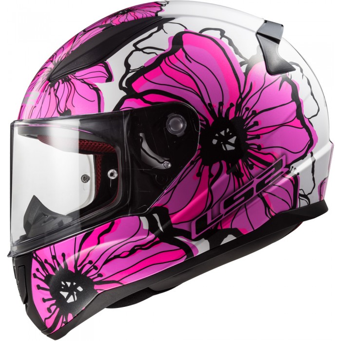pink motorcycle helmet ls2 poppies - Pink Motorcycle Helmets Showcase