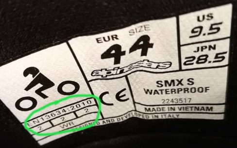 ce certified motorcycle boots label 488x305 - The Best Waterproof Motorcycle Boots